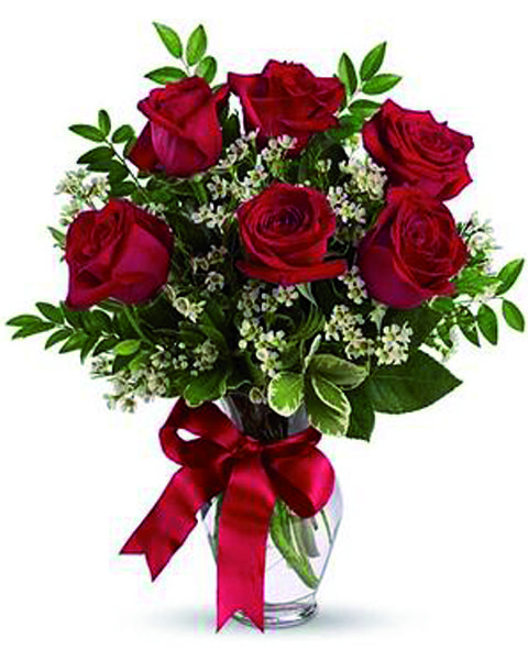 Bouquet Di 6 Rose Rosse Un Omaggio Floreale A Domicilio